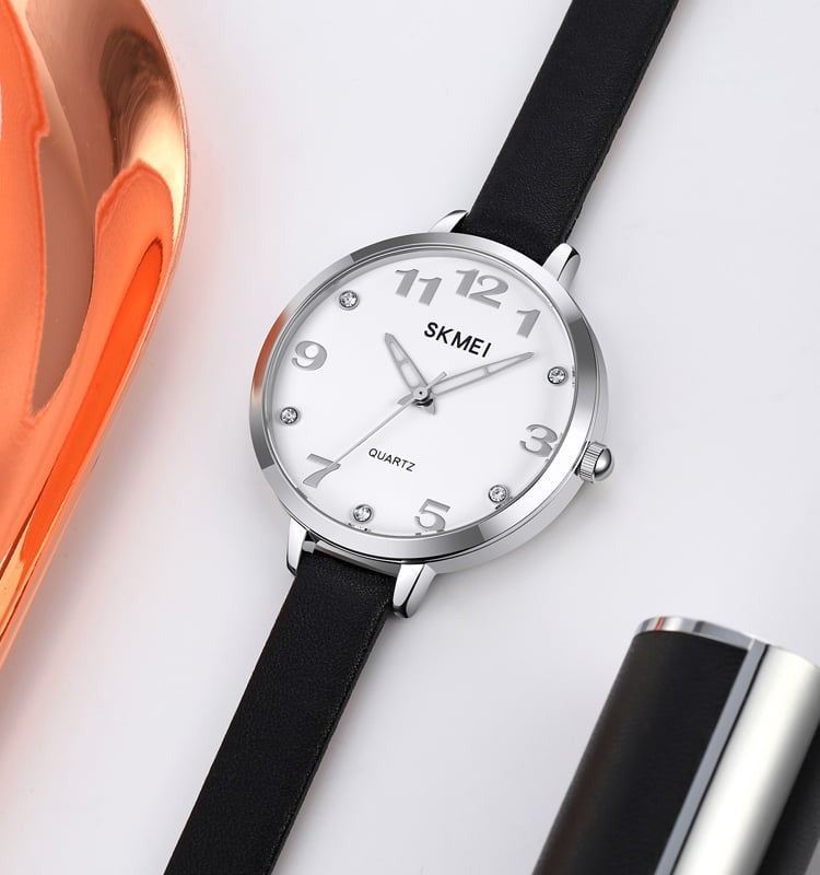 SKMEI 2028 Women Elegant Ladies Quartz Watch - Silver/Black