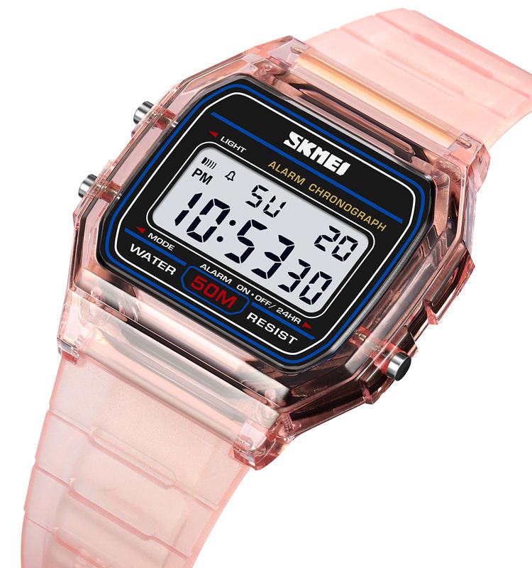 SKMEI 2056 Women Neon Clear Digital Watch - Pink