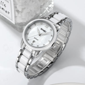 SKMEI 2175 Women Elegant Quartz Watch - Silver