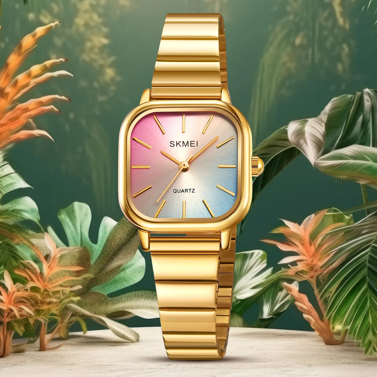 SKMEI 2190 Women Waterproof Luxury Stainless Steel - gold