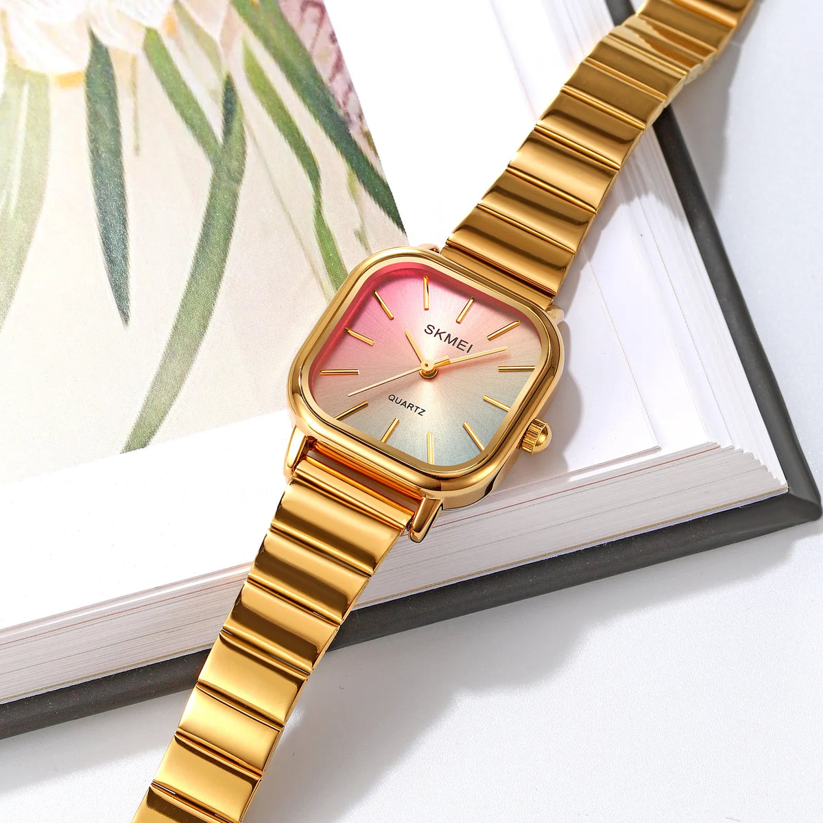 SKMEI 2190 Women Waterproof Luxury Stainless Steel - gold