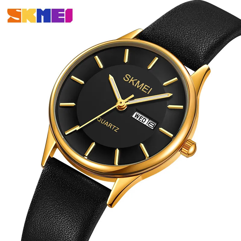 SKMEI 2251 Women Elegant Slim Watch - Gold/Black