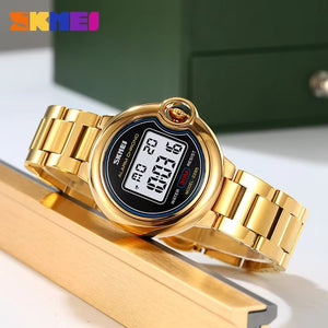 SKMEI 2285 Women Digital Watch - Gold