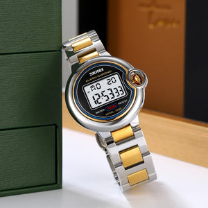 SKMEI 2285 Women Digital Watch - Silver/Gold