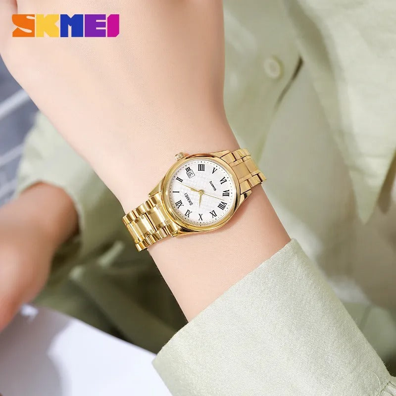 SKMEI - 2178 - Women Stainless Steel High Quality Luxury Watch - gold image 2