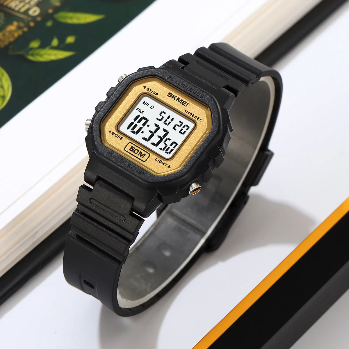 SKMEI 2326 Ladies Classic Digital Sports Watch - Black/Gold