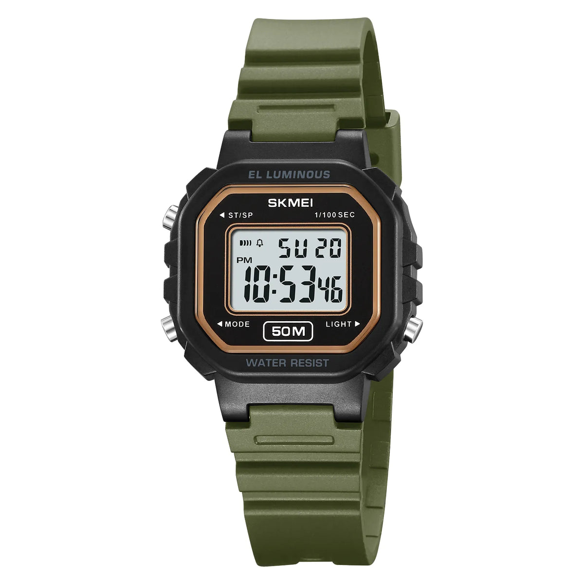SKMEI 2326 Ladies Classic Digital Sports Watch - ArmyGreen