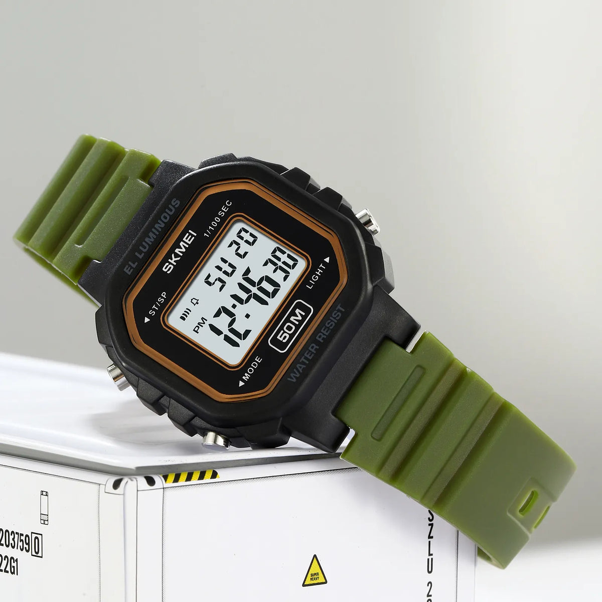 SKMEI 2326 Ladies Classic Digital Sports Watch - ArmyGreen