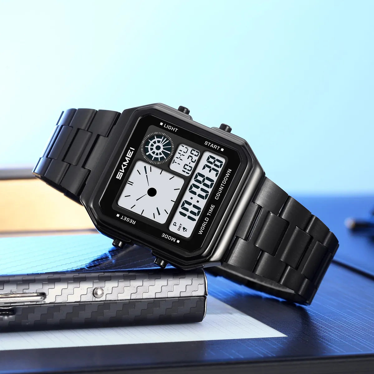 SKMEI 2451 Digital World Time Watch - Black