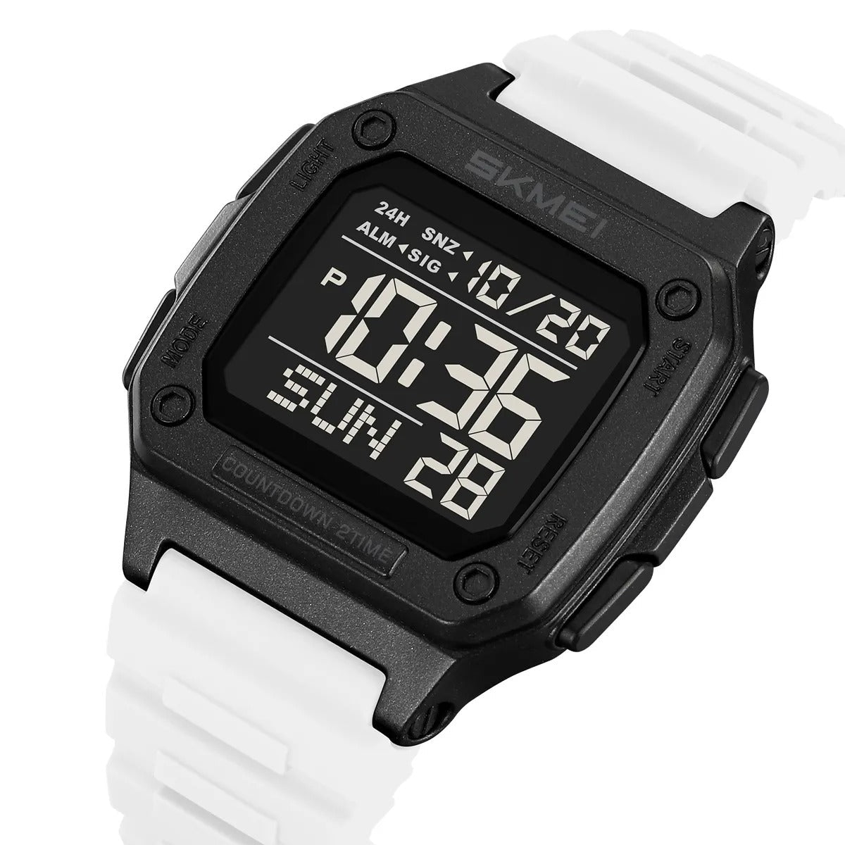 SKMEI 2456 Digital Sports Watch - white