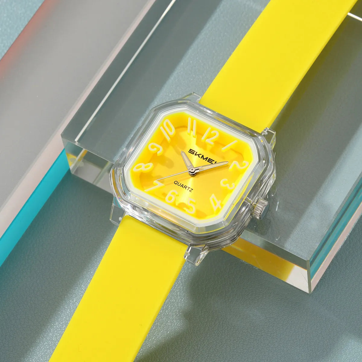 Skmei 2484 Women Quartz movement Wristwatches For Students - Yellow