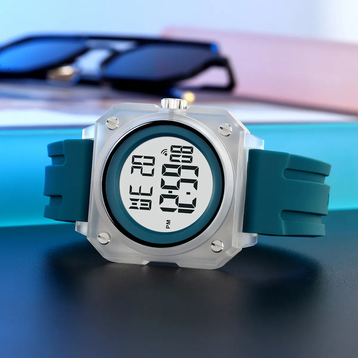 SKMEI 2488 Digital Sports Watch - White/Blue
