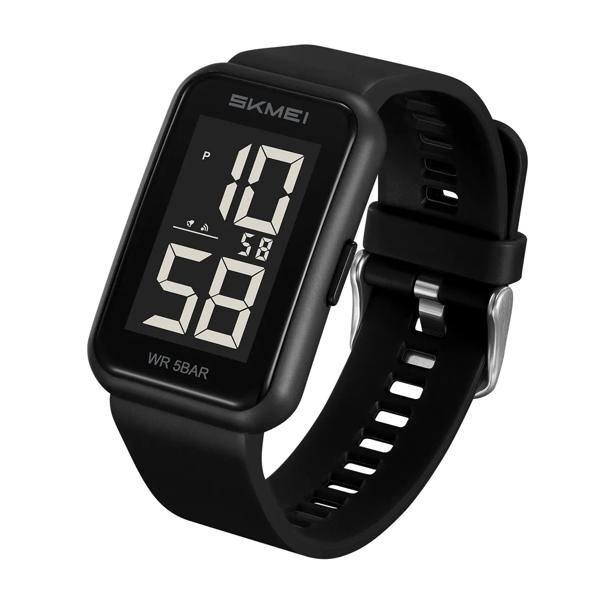 SKMEI 2510 Slim Digital Watch - black/black