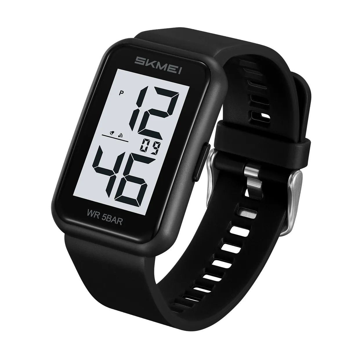 SKMEI 2510 Slim Digital Watch - black/white