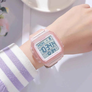 SKMEI 2515 Digital Sports Watch - Pink/Trans