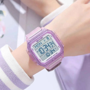 SKMEI 2515 Digital Sports Watch - Purple/Trans