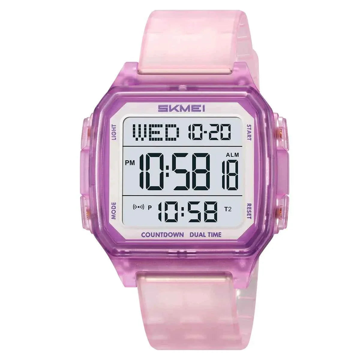 SKMEI 2515 Digital Sports Watch - Purple/Trans