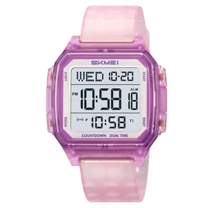 SKMEI 2515 Digital Sports Watch - Purple/Trans