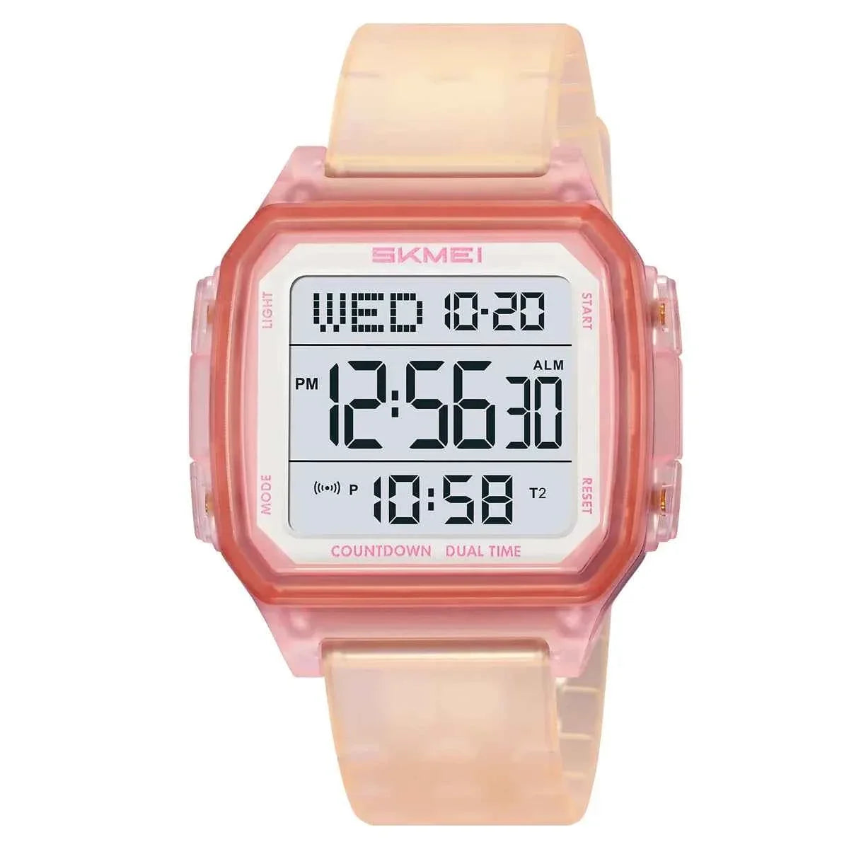 SKMEI 2515 Digital Sports Watch - Pink/Trans