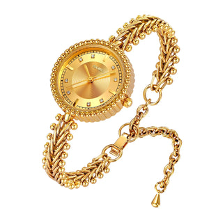 SKMEI 2548 Women Minimal Quartz Timepiece - Gold/Gold