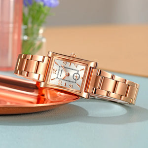 SKMEI 2570 Women Down Second Quartz Watch - Rosegold/Silver