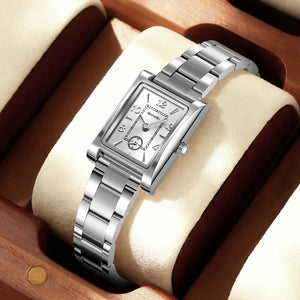 SKMEI 2570 Women Down Second Quartz Watch - Silver/Silver