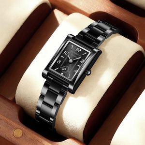 SKMEI 2570 Women Down Second Quartz Watch - Black/Black