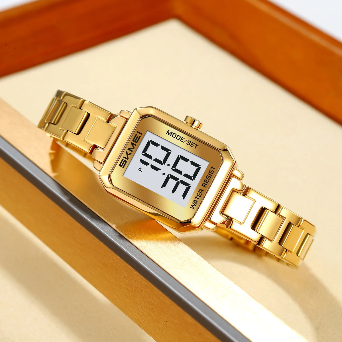 SKMEI 2581 Women Digital Watch - Gold