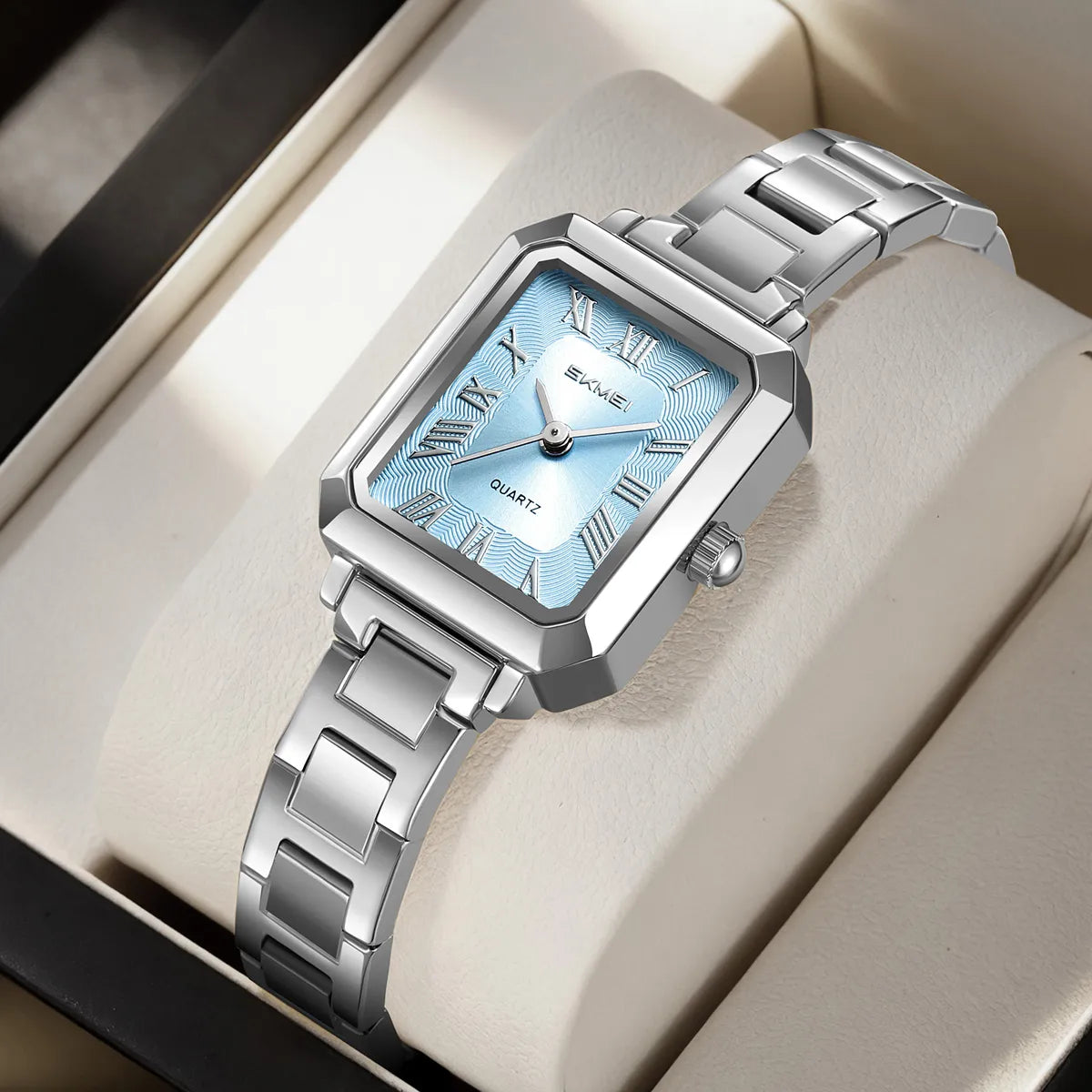 SKMEI 2582 Elegant Ladies Watch - Silver/Blue