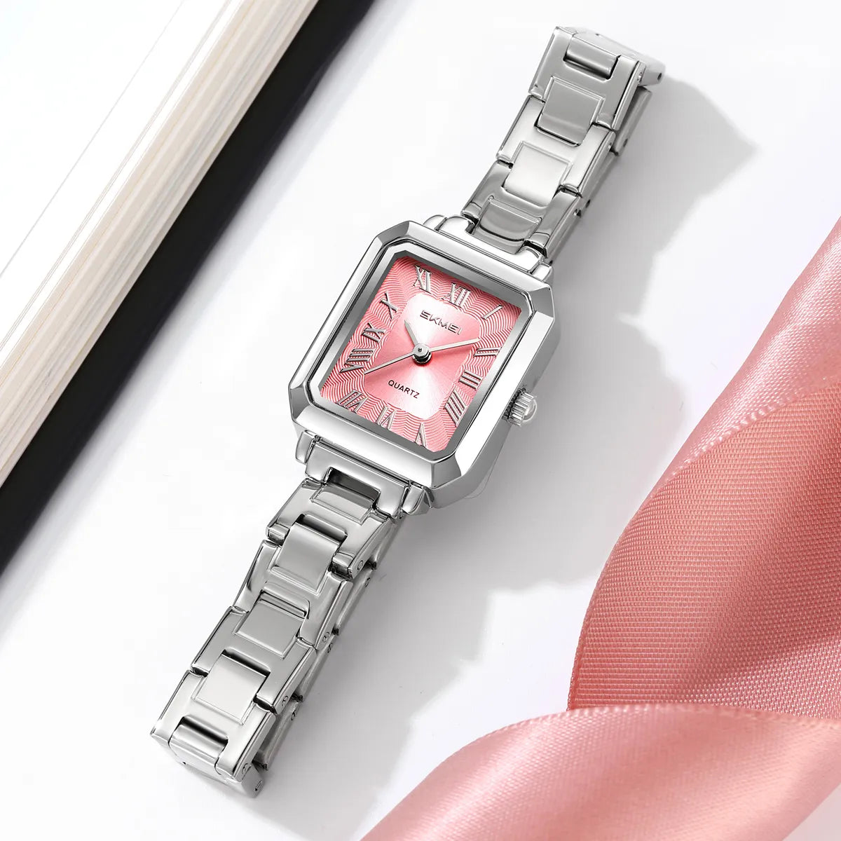 SKMEI 2582 Elegant Ladies Watch - Silver/Pink