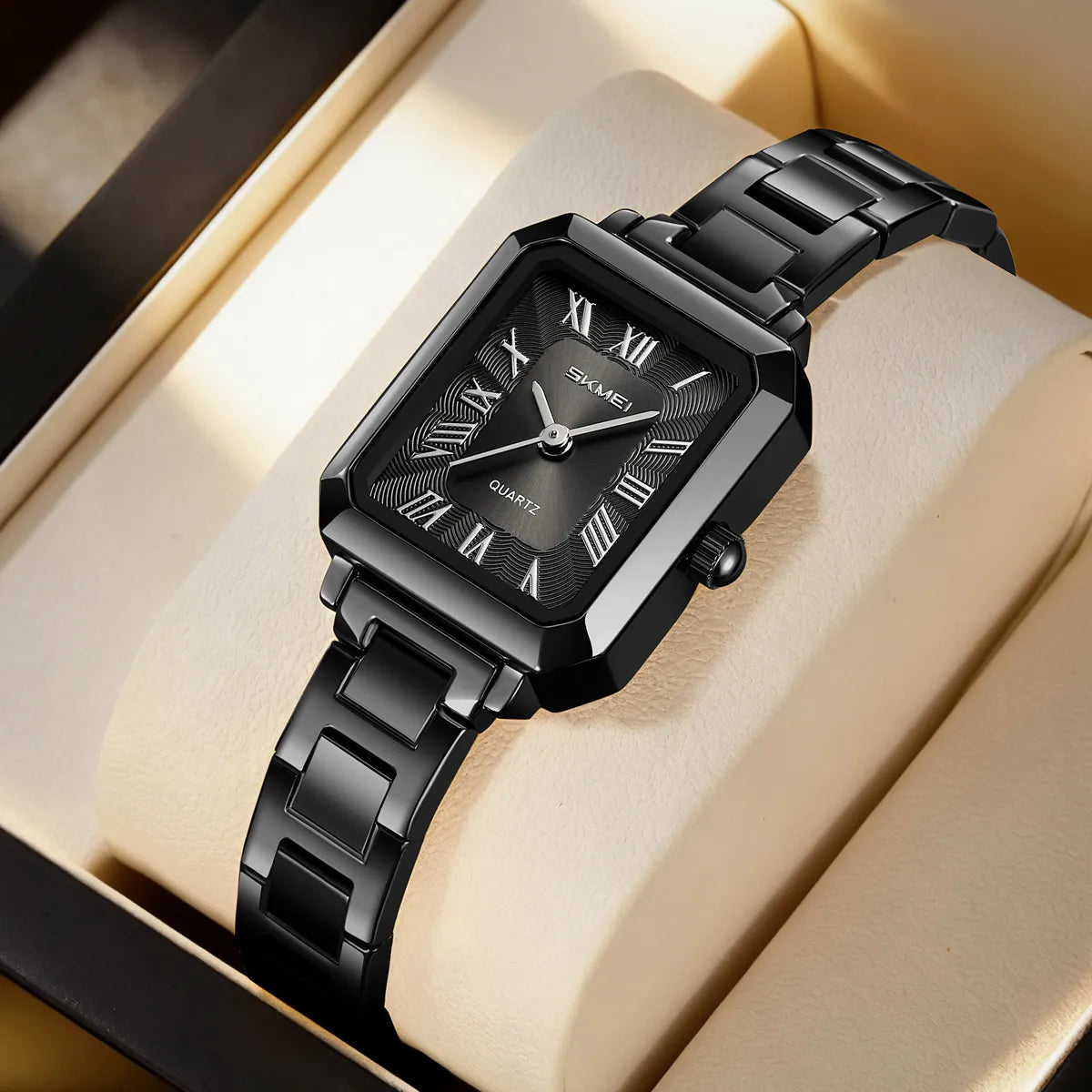 SKMEI 2582 Elegant Ladies Watch - Black/Black