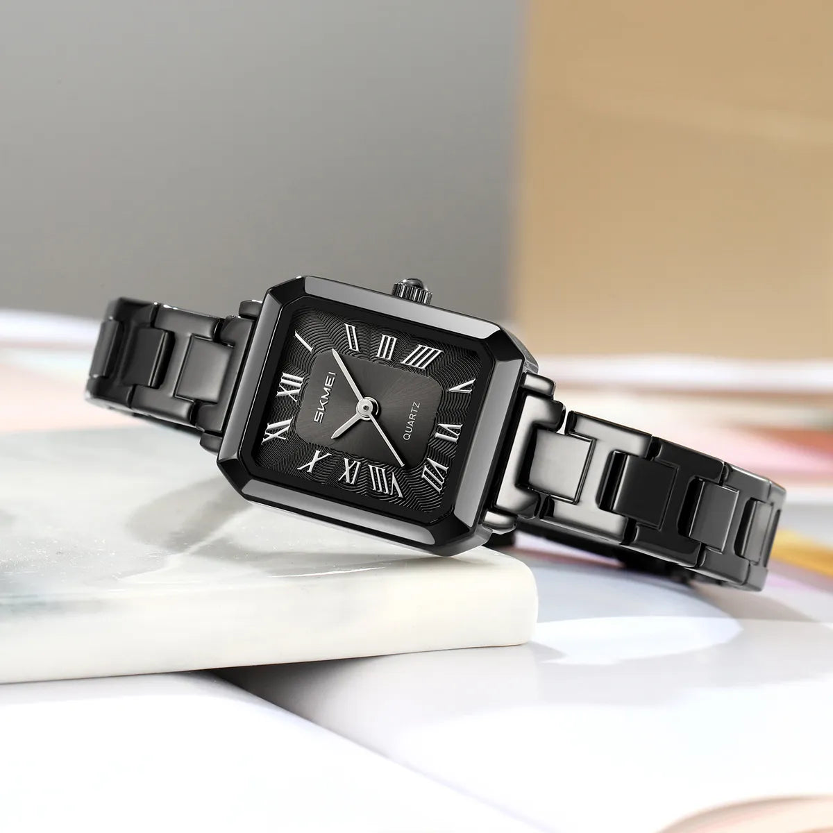 SKMEI 2582 Elegant Ladies Watch - Black/Black