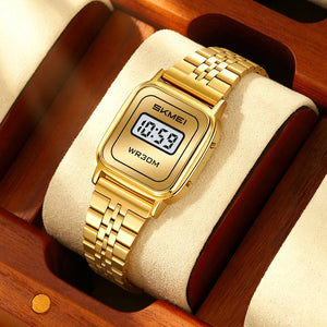 SKMEI 2589 Women Digital Watch - Gold