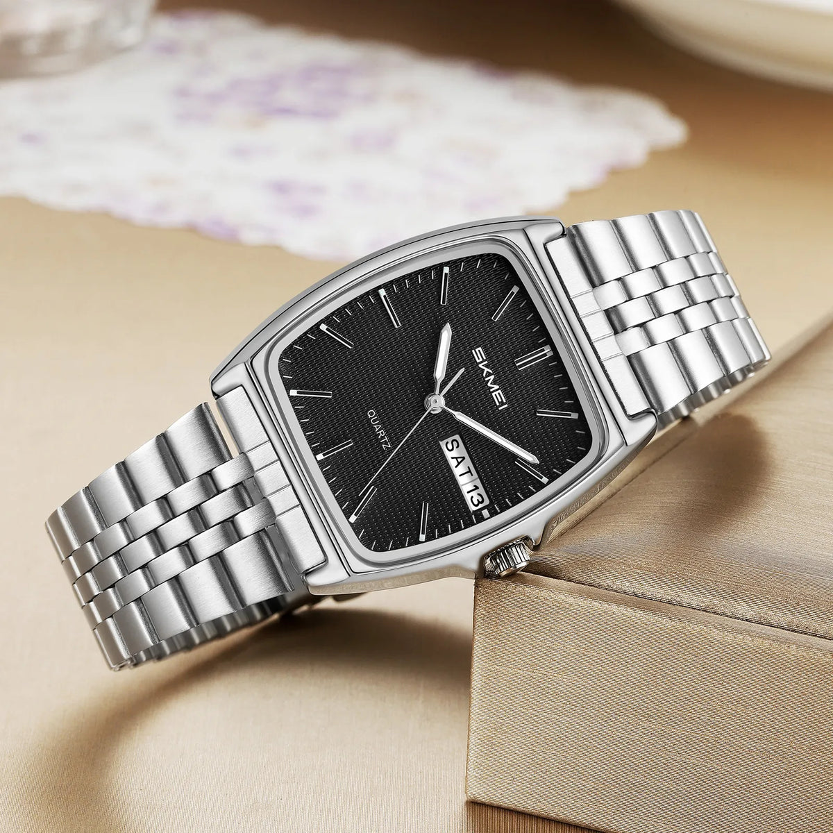 SKMEI 2628 Women Elegant Quartz Watch - silver/black