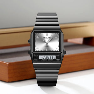 SKMEI 2632 Analog Digital Watch - Black/Silver