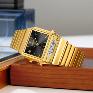 SKMEI 2632 Analog Digital Watch - Gold/Black