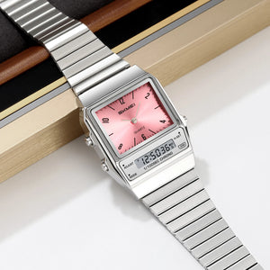 SKMEI 2632 Analog Digital Watch - Silver/Pink