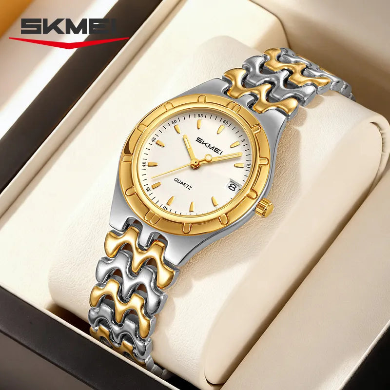 SKMEI 2637 Women Quartz Watch - Silver/Gold/Silver