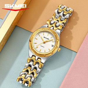 SKMEI 2637 Women Quartz Watch - Silver/Gold/Silver