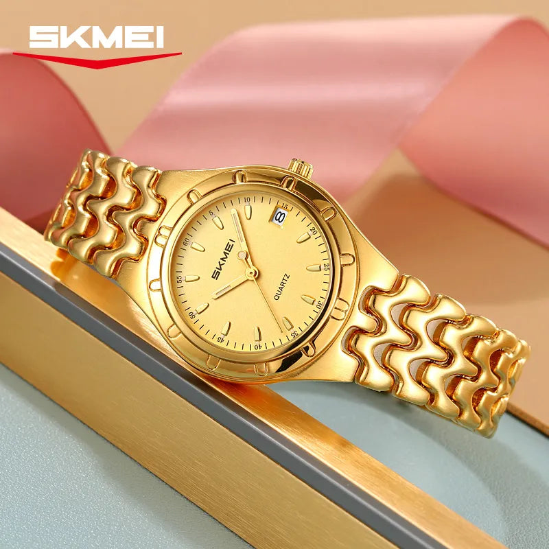 SKMEI 2637 Women Quartz Watch - Gold/Gold