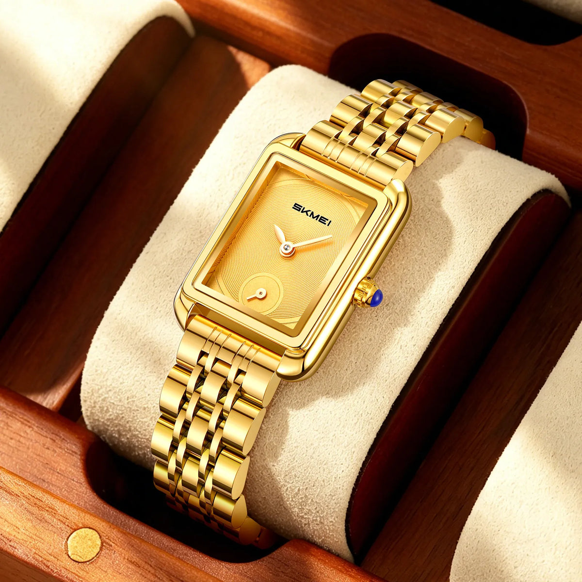 SKMEI 2670 Women Down Second Quartz Watch - Gold/Gold
