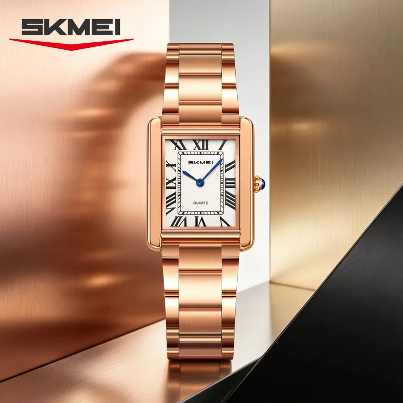 SKMEI 2735 Women Elegant Quartz Watch - rosegold-steel