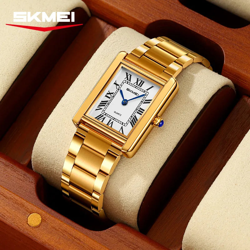 SKMEI 2735 Women Elegant Quartz Watch - gold-steel