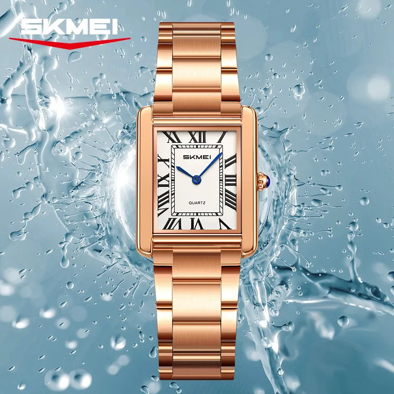 SKMEI 2735 Women Elegant Quartz Watch - rosegold-steel