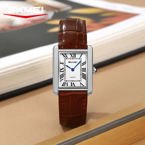 SKMEI 2735 Women Elegant Quartz Watch - silver/brown