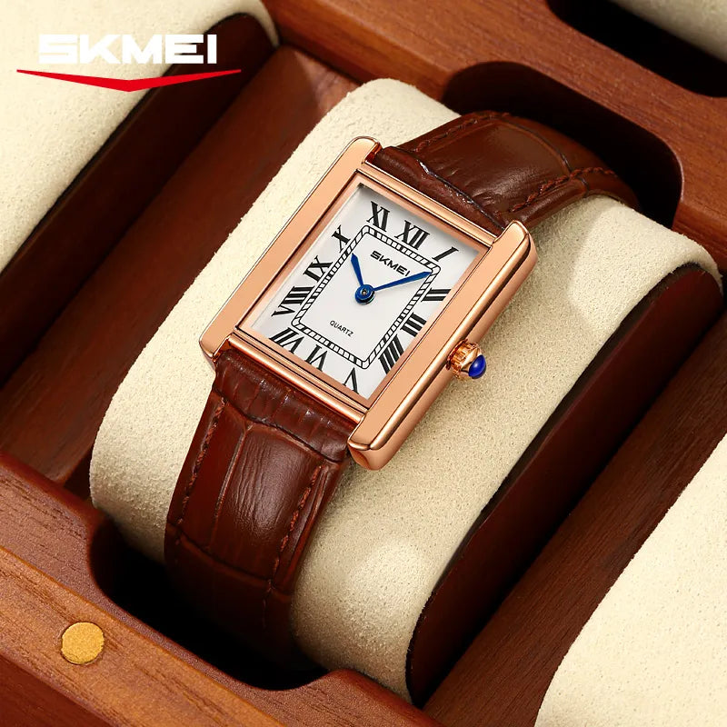 SKMEI 2735 Women Elegant Quartz Watch - rosegold/brown