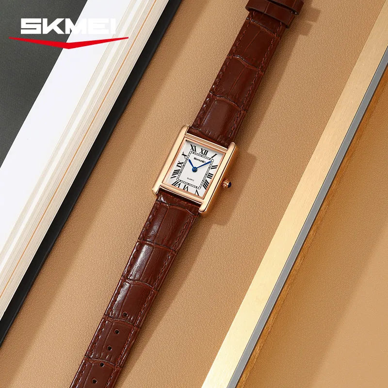 SKMEI 2735 Women Elegant Quartz Watch - rosegold/brown