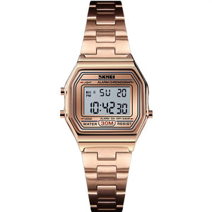 Skmei 1415 - Women Digital Stainless Steel Water Resistant - rose gold image 1