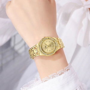 SKMEI - 2508 - Women Stainless Steel Luxury Watch - gold image 2