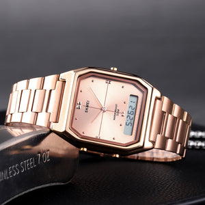 Skmei - 2258 - Dual Time Watch - RoseGold image 1